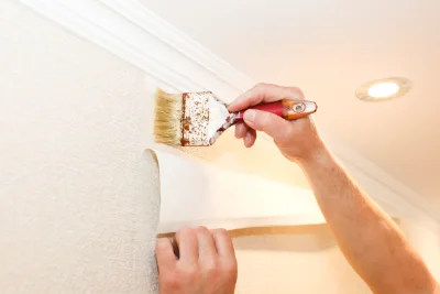 Pose de papier peint à Vacheresse — revêtements muraux et toiles de verre